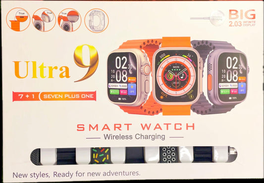 Ultra 9 Watch 7 in 1 strap smart watch